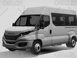 依维柯客车小巴商务车2022款C4D汽车模型下载