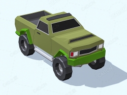 低面多边形皮卡车 Pick Up Truck