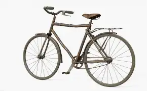 残损破旧的自行车C4D渲染作品 Old bike