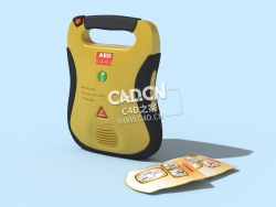 C4D医院除颤器医疗器械模型下载 AED-Defibrillator 3dmodel