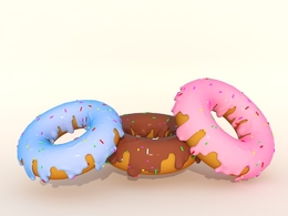 C4D甜甜圈模型