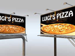 户外大型广告牌C4D模型 Billboard 3d model