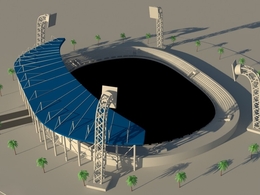 运动场馆 体育场C4D模型 Stadium 3d model