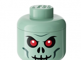 大号绿色骷髅储物头创意收纳3D模型素材下载Large Green Skeleton Storage Head by Leg