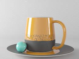 C4D Corona茶杯渲染工程