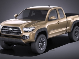 丰田越野皮卡车C4D模型 Toyota Tacoma TRD Off-Road 2016