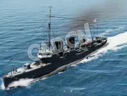 C4D海军舰艇军舰舰船-克莱姆森级驱逐舰模型 Clemson Destroyer 3d Model