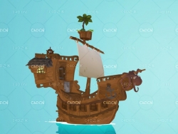 低面卡通木船 Barababor - Bateau