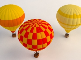 热气球C4D模型 Air Balloon