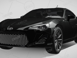 丰田GT86高性能跑车遥控2012款C4D汽车模型下载