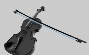 小提琴C4D模型 violin 3d model