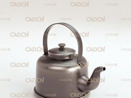 C4D Octane Render铜茶壶模型 teapot