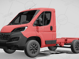 沃克斯豪尔movano板车卡车货车运输车辆汽车2022款C4D汽车模型下载