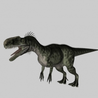 侏罗纪恐龙C4D模型：单脊龙 Monolophosaurus