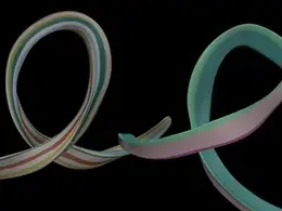 C4D布条动画工程 Abstract Worms