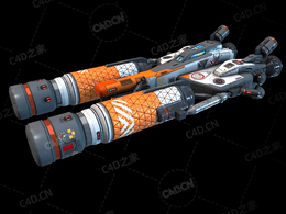 C4D侦察船科幻飞船太空舰飞船科幻飞行器太空船外星战舰模型Scout Ship EX3