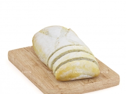 木板上切开的面包 bread