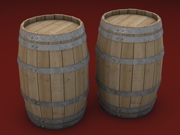 木桶C4D模型 Casks 3d model