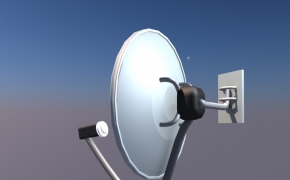 卫星接收器C4D模型 satellite dish