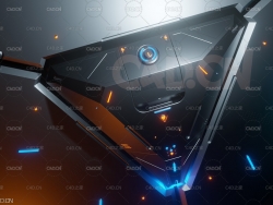 科幻机甲C4D模型 tris