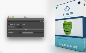 C4D物体切割插件 TheGreatSummit Slice4D v2 Win/Mac