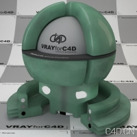 vray for c4d材质：Stone Jade green SSS physical
