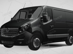 欧宝movano封闭车厢面包车货车2016款C4D汽车模型下载