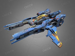 C4D战斗机科幻飞船太空舰飞船科幻飞行器太空船外星战舰模型RX2 Fighter