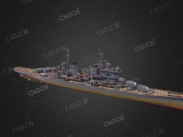 沙俄德米特里顿斯科伊号装甲巡洋舰C4D模型下载Dmitri Donskoi 3d model