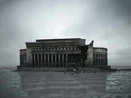 战后损毁模型：被轰炸的博物馆建筑