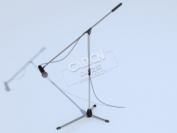 落地支架麦克风C4D模型下载 Microphone-and-Stand 3d model