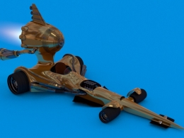 卡通赛carC4D模型 C4D 3D Model Cartoon Race Car