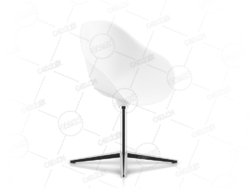 白色转椅接待椅现代椅子单人椅简约白色椅子C4D模型White Swivel Chair