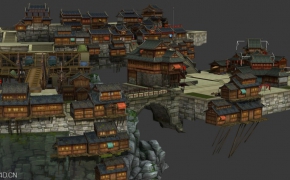 游戏《笑傲江湖》场景C4D模型