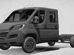 欧宝movano板车卡车货车运输车辆汽车4035xl-2022款C4D汽车模型下载