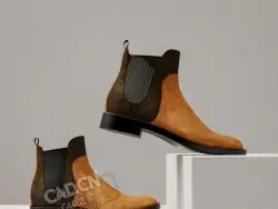 12幅复古皮革翻毛皮皮鞋皮制家具贴图素材