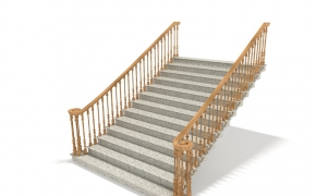 楼梯C4D模型 Stairs 3D model