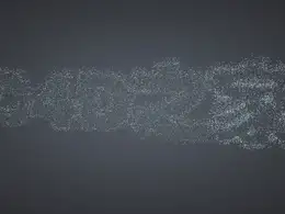 C4D文字向上颗粒分解动画工程 Desintegration en particules V2