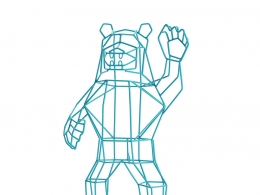 行进熊装饰摆件Bend Goods出品3D模型素材下载Marching Bear Object by Bend Goods