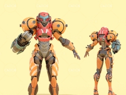 银河战士萨摩斯机器人C4D模型 samus