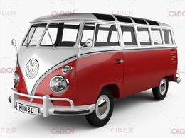 大众巴士C4D模型 Volkswagen Transporter T1 1950