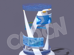 C4D科幻城市数字城市信息展示屏展台模型