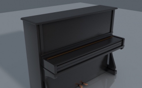 教学钢琴C4D模型 Piano