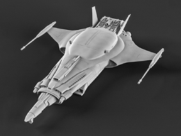 猎鹰科幻飞行器c4d模型免费下载Star hawk