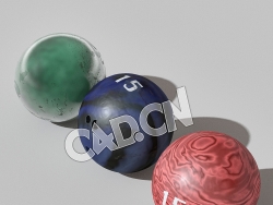 保龄球C4D模型 Bowling-Balls