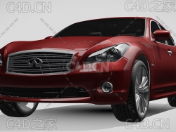 英菲尼迪q70混合动力新能源汽车2014款C4D汽车模型下载