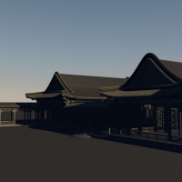 古建房屋群3D模型 Ancient houses