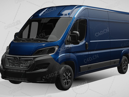沃克斯豪尔movano封闭车厢面包车货车2022款C4D汽车模型下载