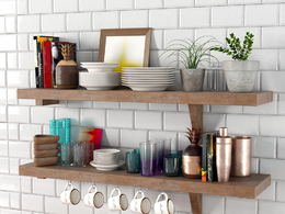 C4D摆放盘子水杯茶缸的餐具台模型