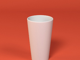 低面卡通水杯图标模型glass